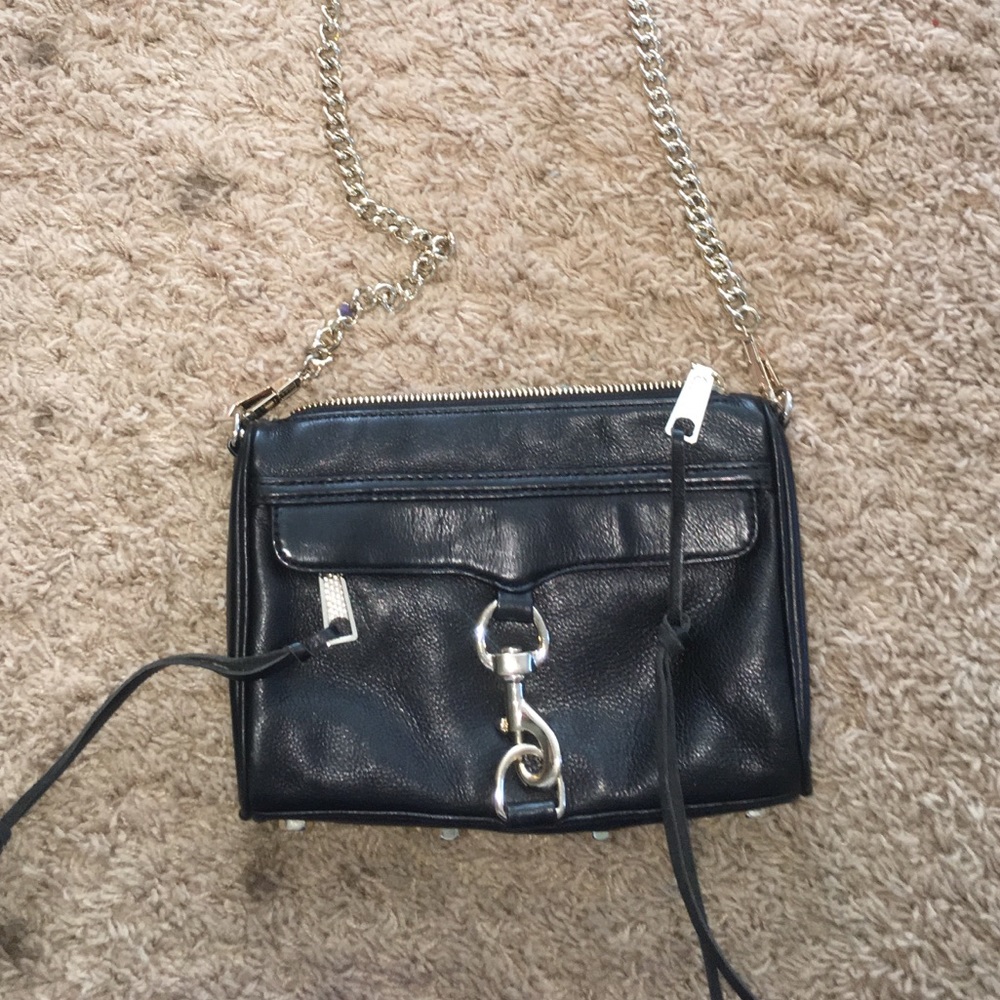 Black leather Rebecca minkoff